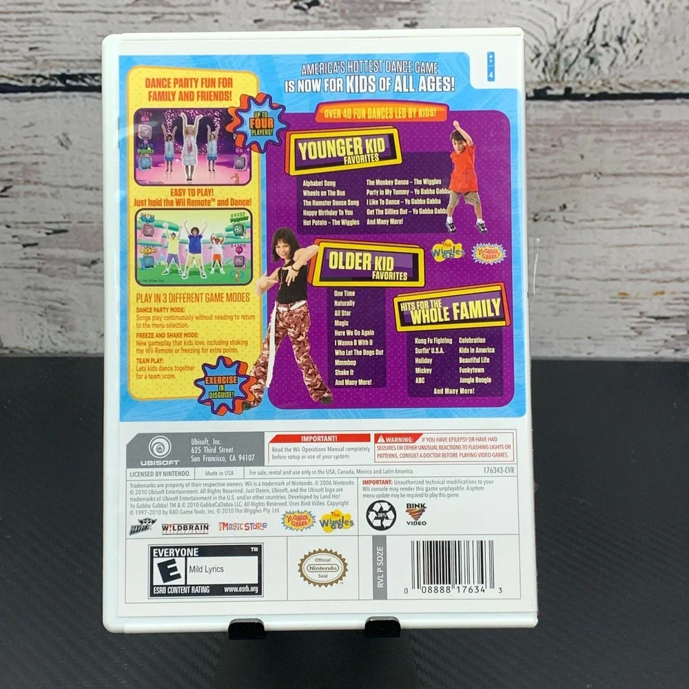 Just Dance Kids Wii Game 40+ Fun Songs‎ Family Dance Party Tested Working
